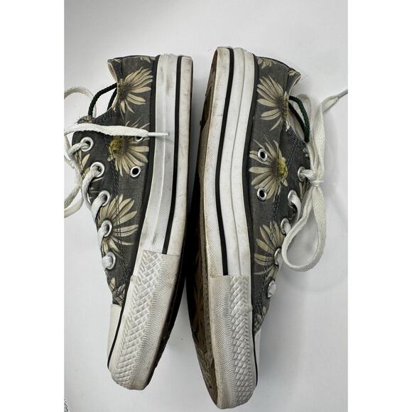 Converse All Star Floral Daisy Low Top Sneakers Womens Size 6 Gray - Picture 5 of 10